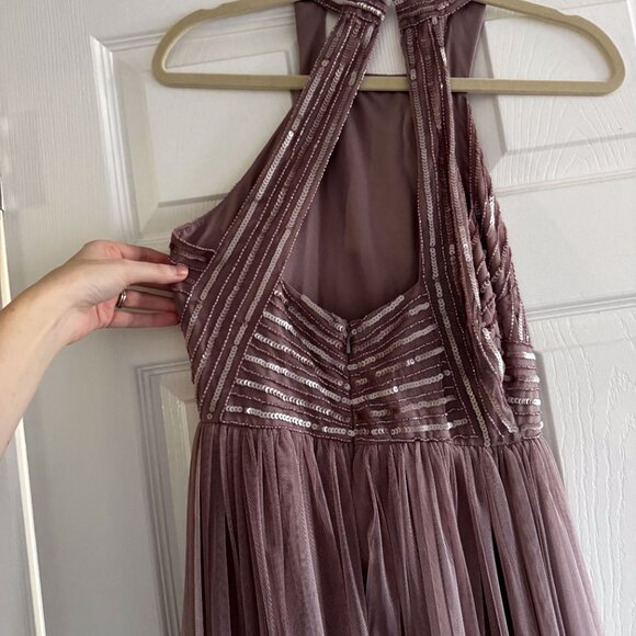 Asos Sequin Chiffon Maxi Evening Gown - Picture 2 of 4